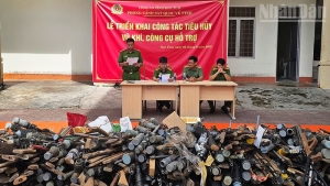 Tiêu hủy gần 2.000 vũ khí, công cụ hỗ trợ do người dân tự nguyện giao nộp